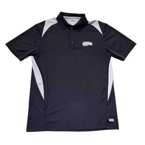 NBA TX3 Cool Black Polo San Antonio Spurs Men's Medium‎ Game Shirt NWOT